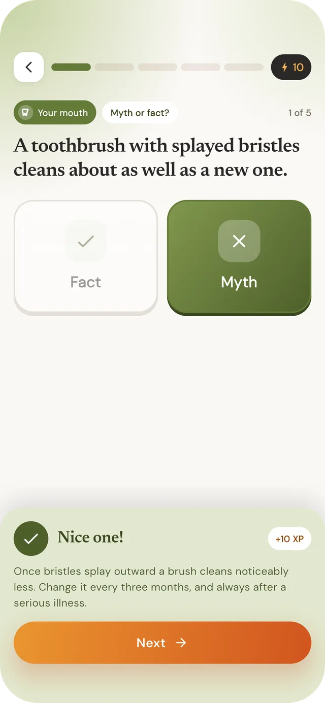 A daily round question: myth or fact, with the answer explained.